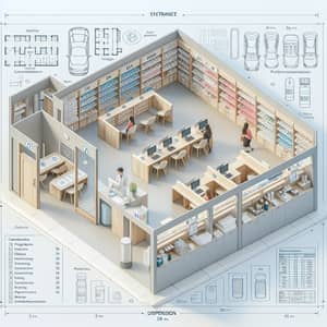 Compact Pharmacy Floor Plan Design for 50 Sqm Space