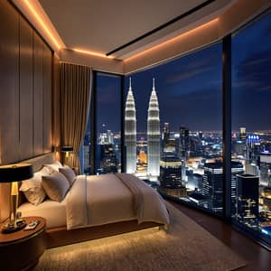 Luxurious KLCC Twin Towers View Condominium Bedroom