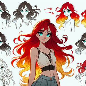 Disney-style Sunset Shimmer Character Design