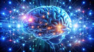 Futuristic Abstract Human Brain in Action