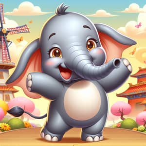 Joyful Animated Dancing Elephant