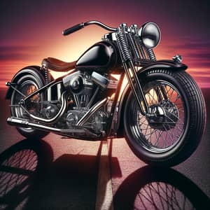 Classic-Style Motorcycle with Vintage Design Elements