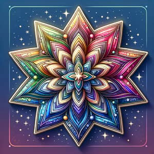 Rainbow Twilight Star Sticker - Enchanting & Multilayered Design