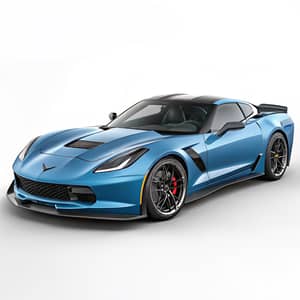 Blue Hypercar Inspired by Corvette Design