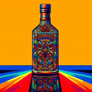 Vibrant Pop Art Spirit Bottle Design