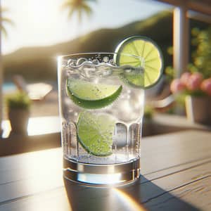 Realistic Summer Gin and Tonic Image