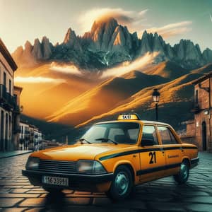 Catalans' Sacred Canigou Mountain & Vibrant Yellow Taxi