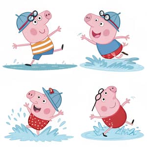 George from Peppa Pig Swimming Sprite Sheet