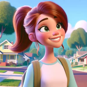 Pixar-Inspired Teenage Girl in 3D Animation