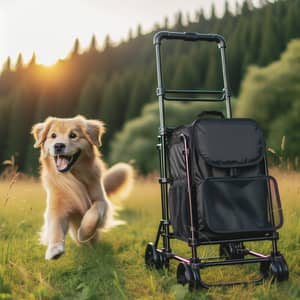 Lightweight Black Camping Trolley: Perfect for Outdoor Fun