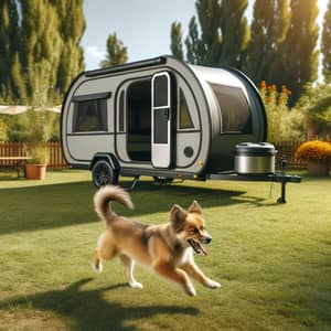 Lightweight Expandable Camping Trailer with Dog Fun