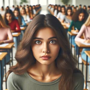 Captivating Educational Scene with Diverse Students Taking Exam