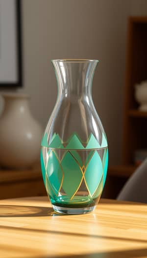 Chic Geometric Glass Vase for Elegant Interiors