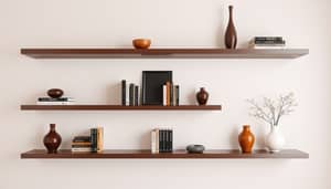 Elegant Floating Shelves with Decorative Accents