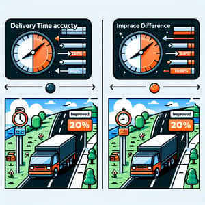 20% Improvement in Delivery Time Accuracy - Visual Comparison