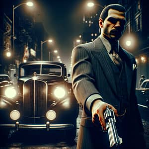 Vintage Mafia Mobster with Gun | 4k VSH Style