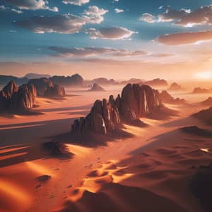 Aerial View of Al Ula, Saudi Arabia Desert Landscapes