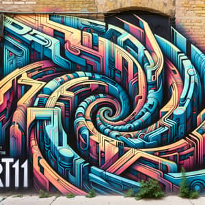 Stunning Graffiti Art: RTD011 on Brick Wall