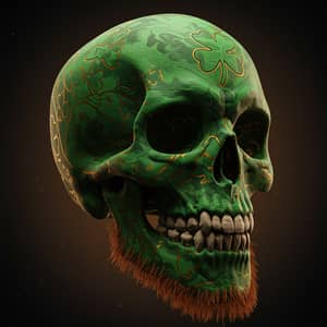 Jiu Jitsu Leprechaun Skull Art