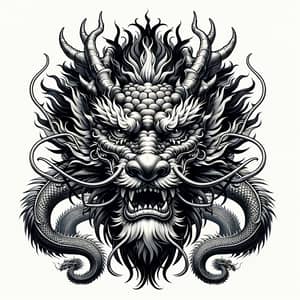 Chinese Dragon: Front View with Intense Gaze