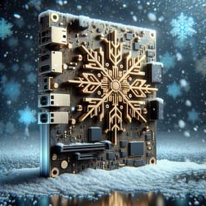 Luxurious Golden Motherboard in 4K Resolution