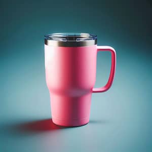 Pink Tumbler Cup with Sturdy Handle - Elegant Design