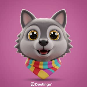 Friendly Pet Food Brand Mascot: Cute Wolf Design