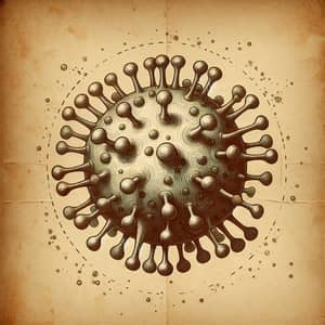 Vintage Style COVID-19 Virus Illustration