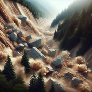 Stunning Landslide: Nature's Power Unleashed