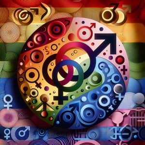 Diverse Gender and Sexuality Spectrum | Colorful Abstract Art