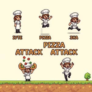 Pixel Art Pizza Chef Sprite Sheet for Games