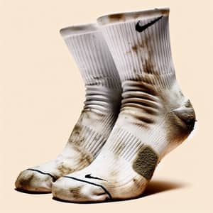 Smelly Sweaty Nike White Socks - Well-Worn Condition