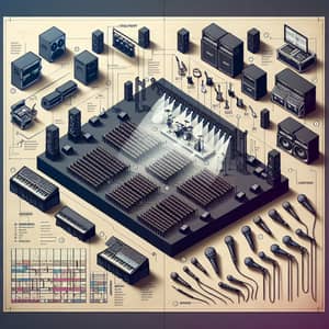 Live Stage Equipment Arrangement for Diverse Performers