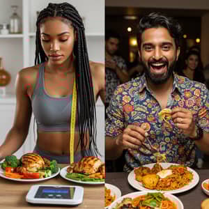 Diet Person vs. Image Person: A Visual Comparison