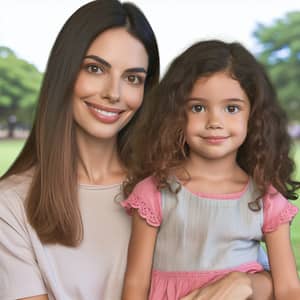 Mother and Daughter Enjoying Time at Park