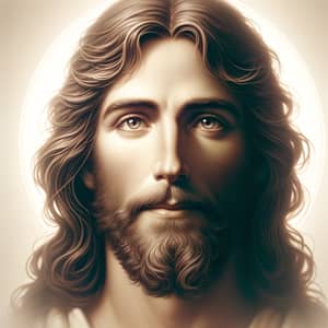 Portrait of Jesus with Gentle and Compassionate Eyes