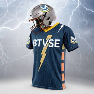 Electricity-Themed Football Shirt with BTVSE Design