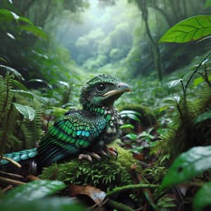 Stunning Teen Green-Winged Wyvern in Enchanted Forest