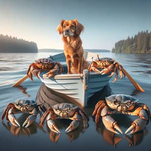 Cancer Zodiac Crabs & Friendly Dog Boat Adventure