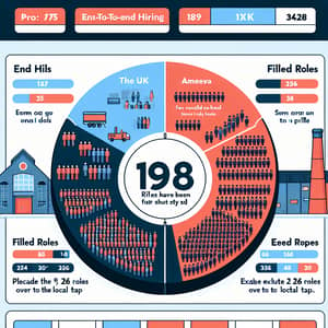 End-to-End Hiring Roles Distribution Pie Chart | UK vs AMEWA