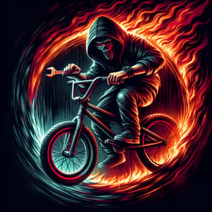 Hellish Bicycle Master: Graffiti Inspired Art