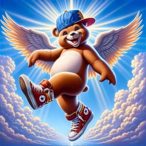 Cheerful Dancing Bear in Jordan 3 Sneakers