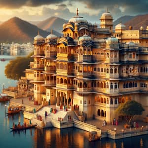 Majestic Udaipur City Palace: Rajasthani & Mughal Architectural Marvel