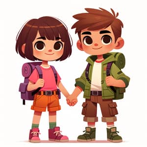 dora and ben 10 holding hands