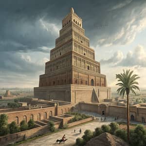 Artistic Representation of the Great Tower of Babel