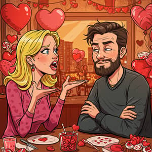 Valentine's Day Comedy: A Couple's Quirky Dispute