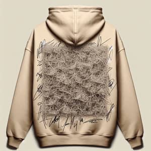 Beige Hoodie with Signature Box Design