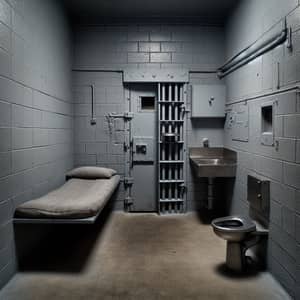 Solitary Confinement Cell: Isolation and Despair