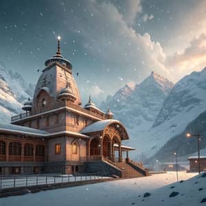 Badrinath Temple in Snowfall: A Divine Experience