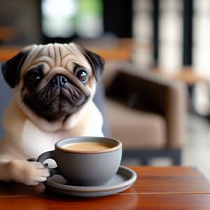 A Pug Enjoying Coffee: Cozy Moments